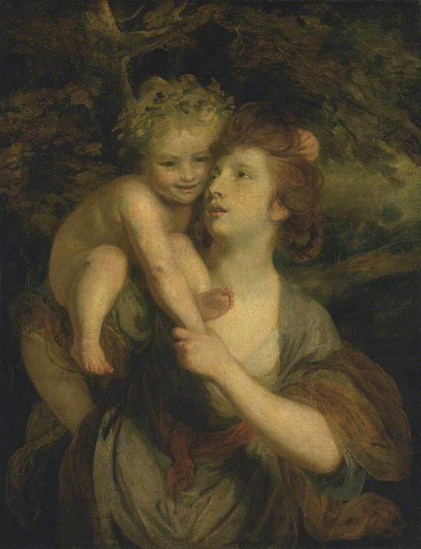 Ritratto della signora Hartley come una ninfa con un giovane Bacco - National Gallery, Londra